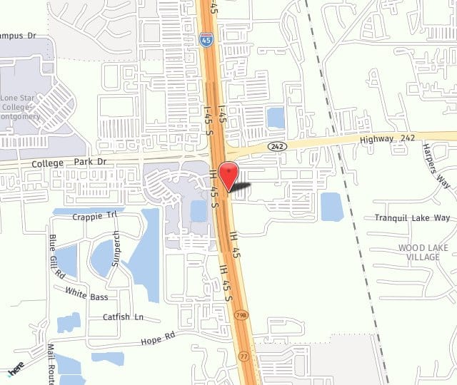 Location Map: 17183 I-45 The Woodlands, TX 77385